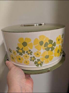Ballonoff Flower Power Vintage Cake Carrier 70s Groovy